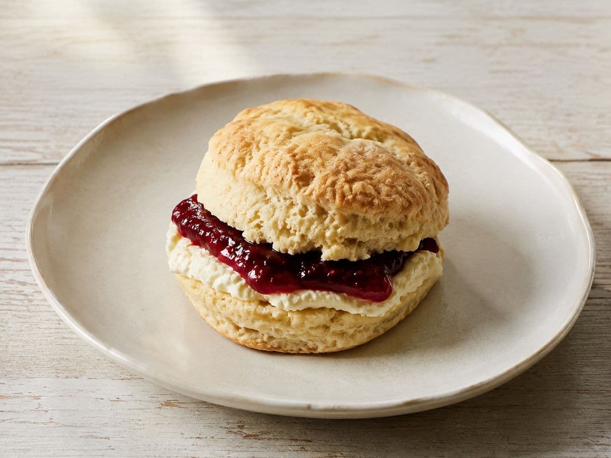 Classic Scones, plated as one serving.