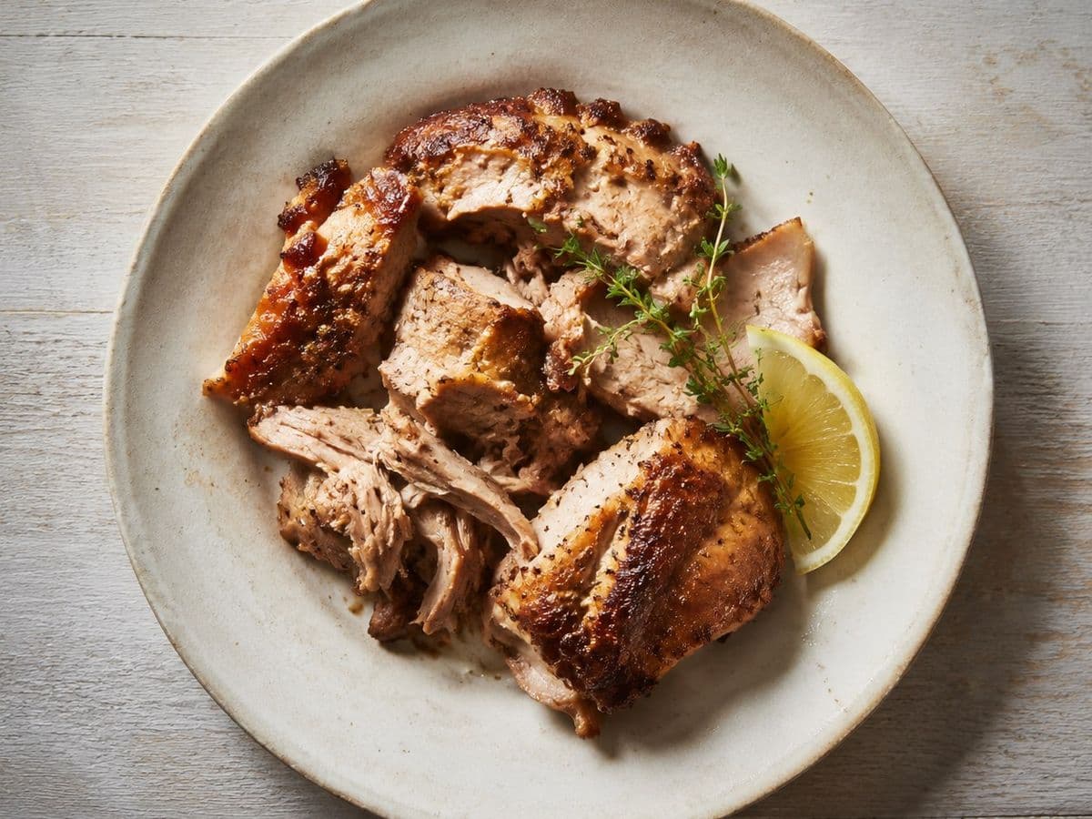 Souvla, plated as one serving.