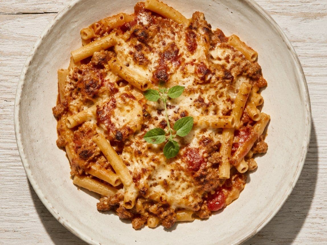 Makaronia tou Fournou, plated as one serving.