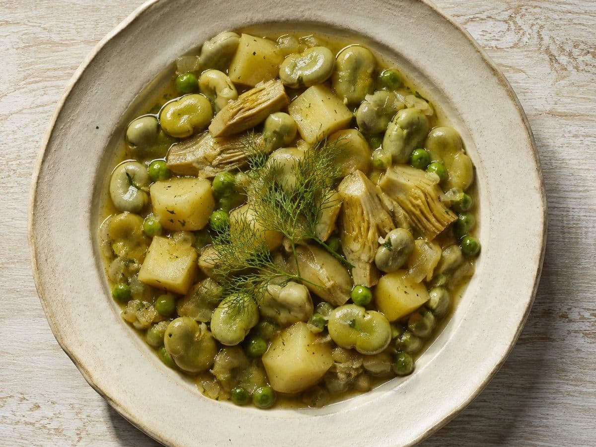 Koukia, plated as one serving.