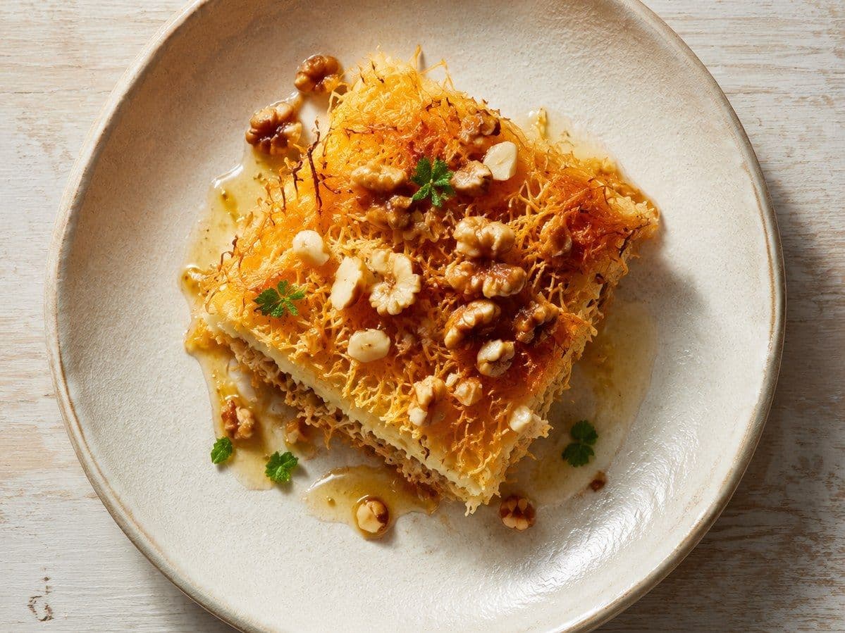 Kataifi, plated as one serving.