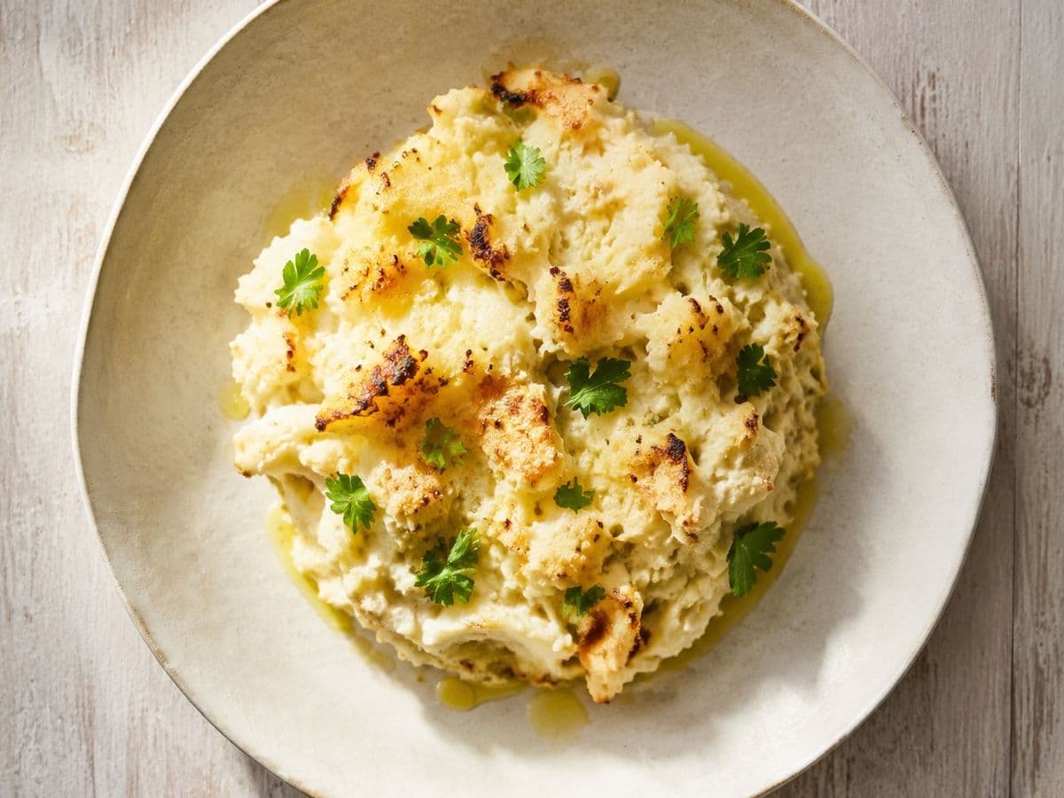 Brandade de Morue, plated as one serving.