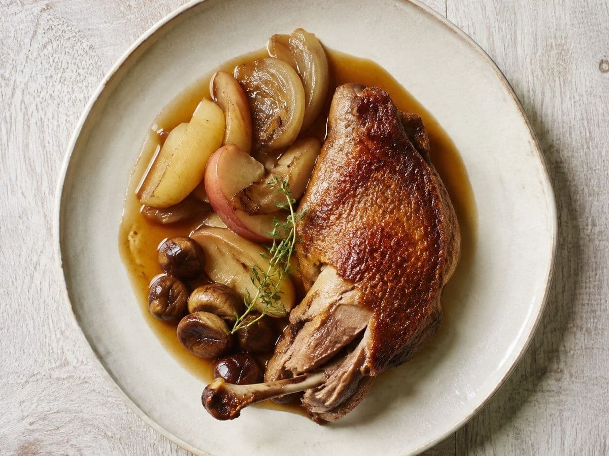 Martinsgans, plated as one serving.