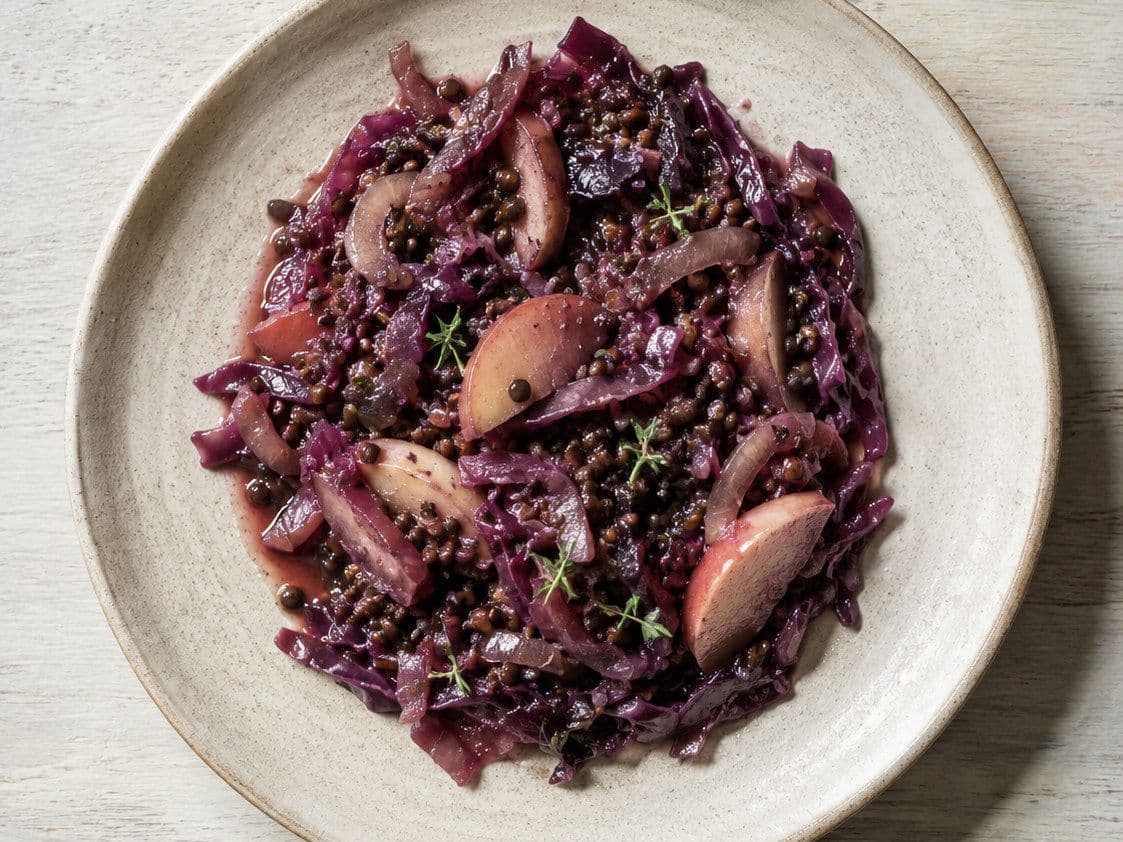 Blaukraut, plated as one serving.