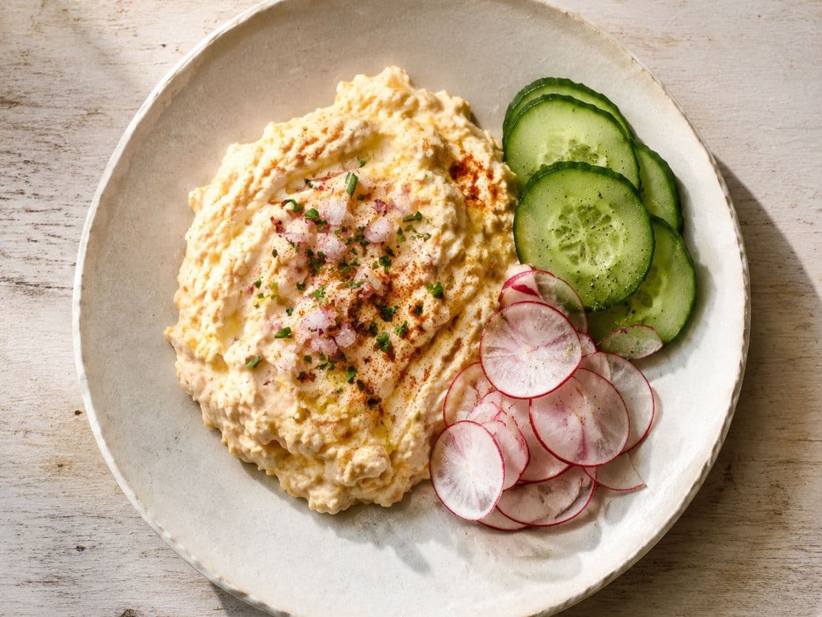 Obatzda, plated as one serving.