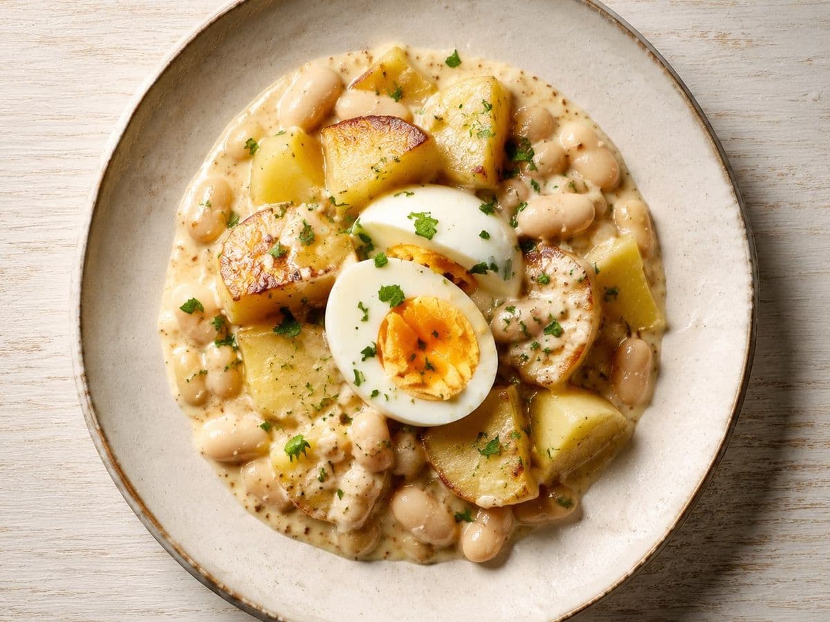 Senfeier, plated as one serving.