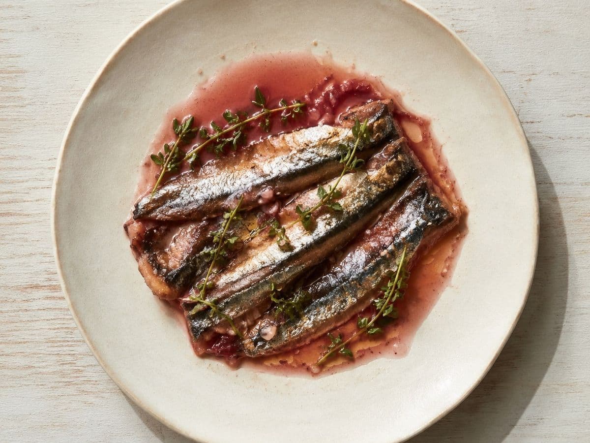 Gavros Marinatos, plated as one serving.