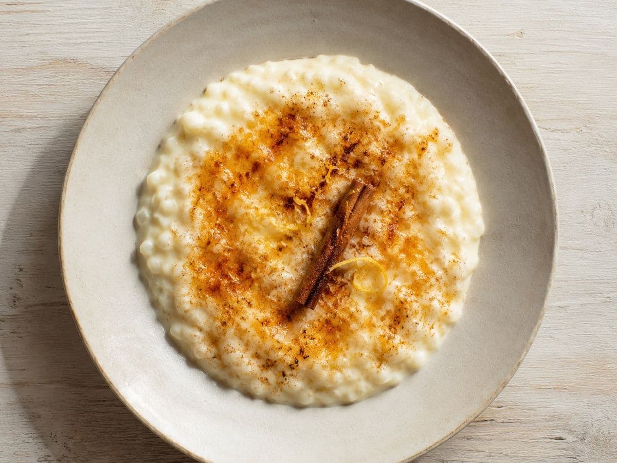 Rizogalo, plated as one serving.