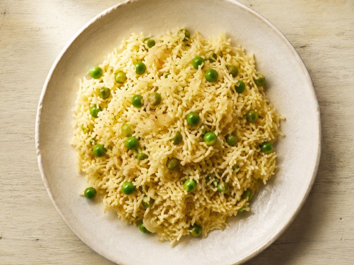 Pilau Rice, plated as one serving.
