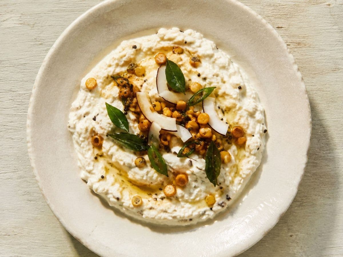 Coconut Chutney, plated as one serving.