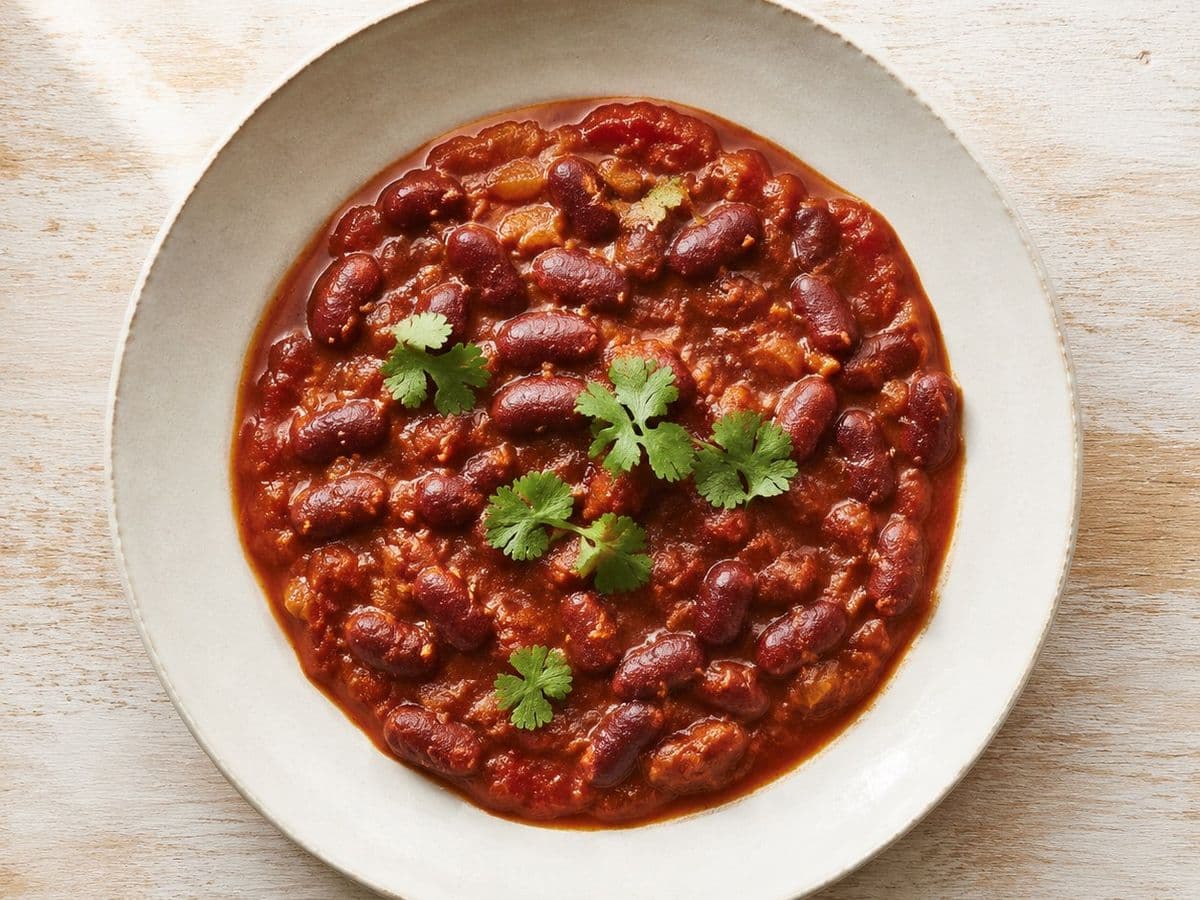 Rajma, plated as one serving.