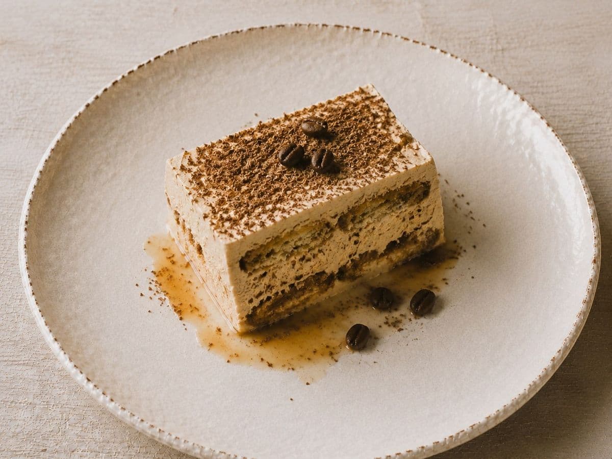 Semifreddo al Caffe, plated as one serving.