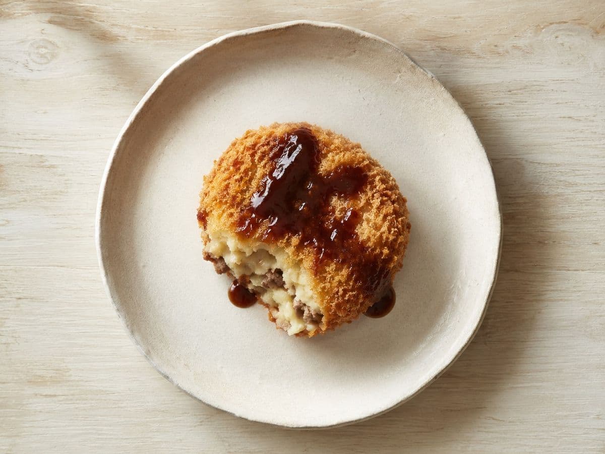 Korokke, plated as one serving.