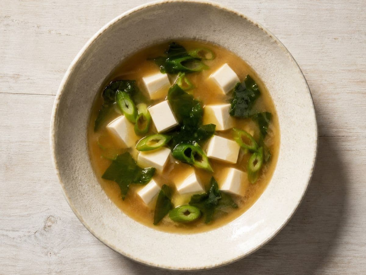 Miso Shiru, plated as one serving.
