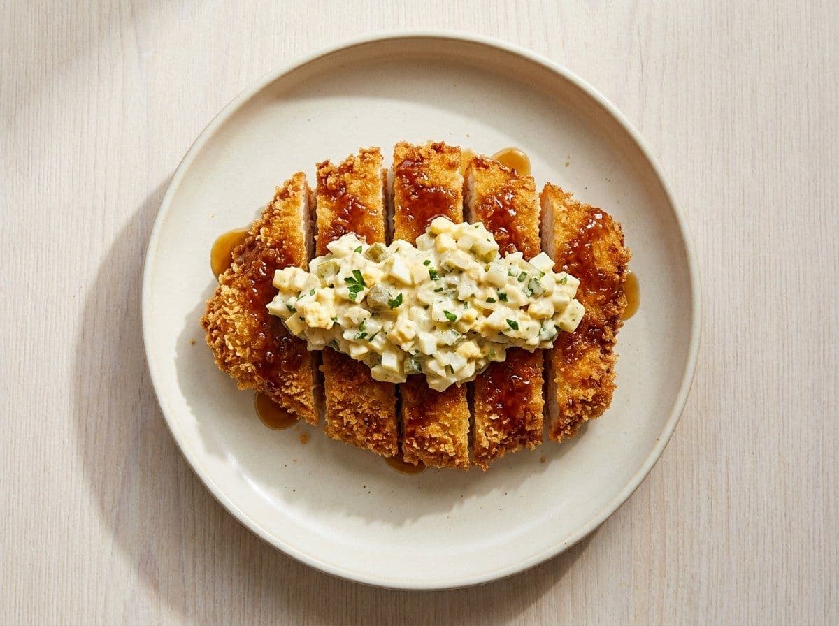 Chicken Nanban, plated as one serving.