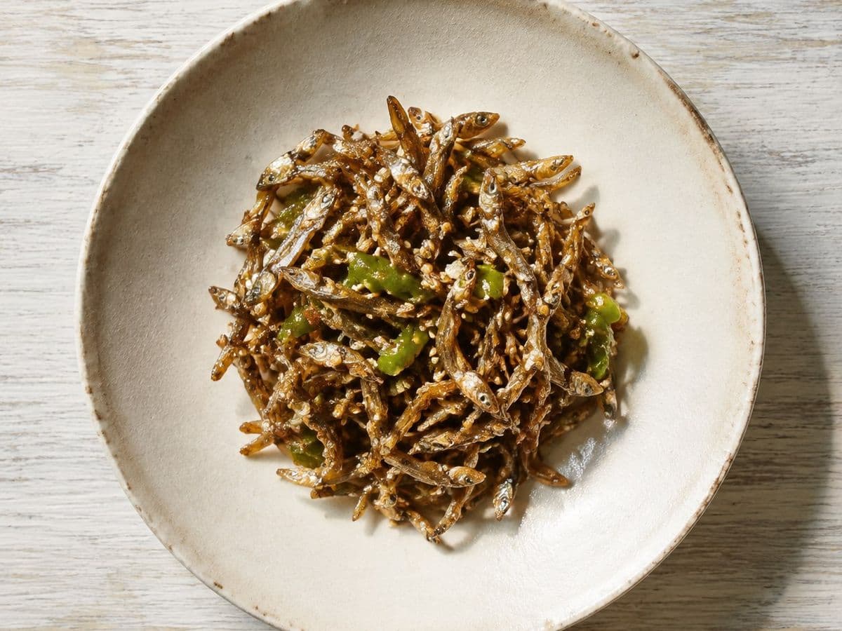 Myeolchi Bokkeum, plated as one serving.