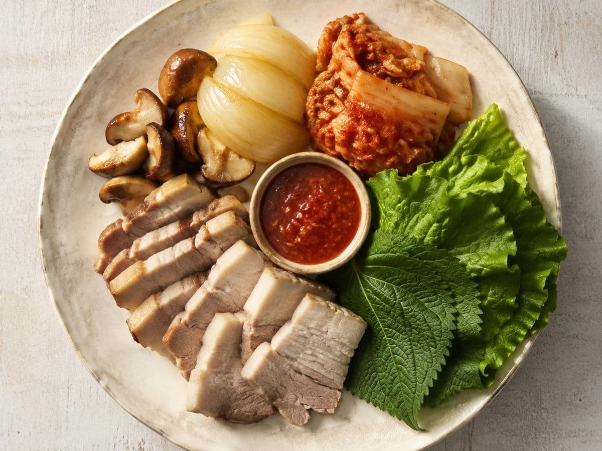 Bossam, plated as one serving.