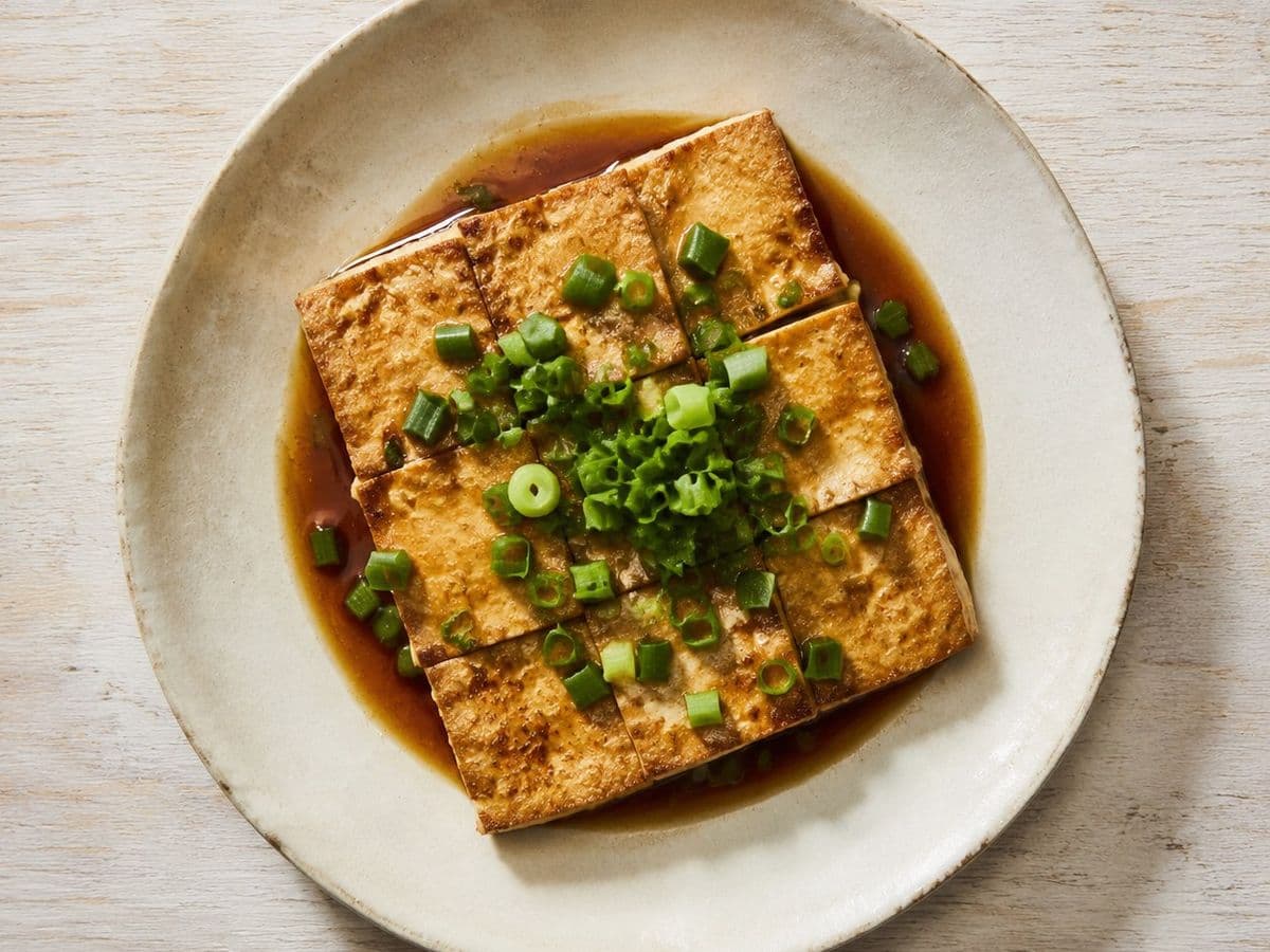 Dubu Jorim, plated as one serving.
