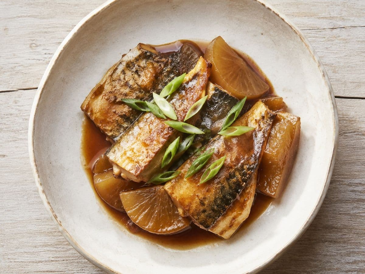 Godeungeo Jorim, plated as one serving.