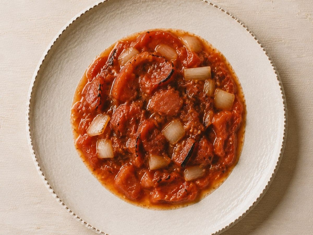 Salsa Roja, plated as one serving.
