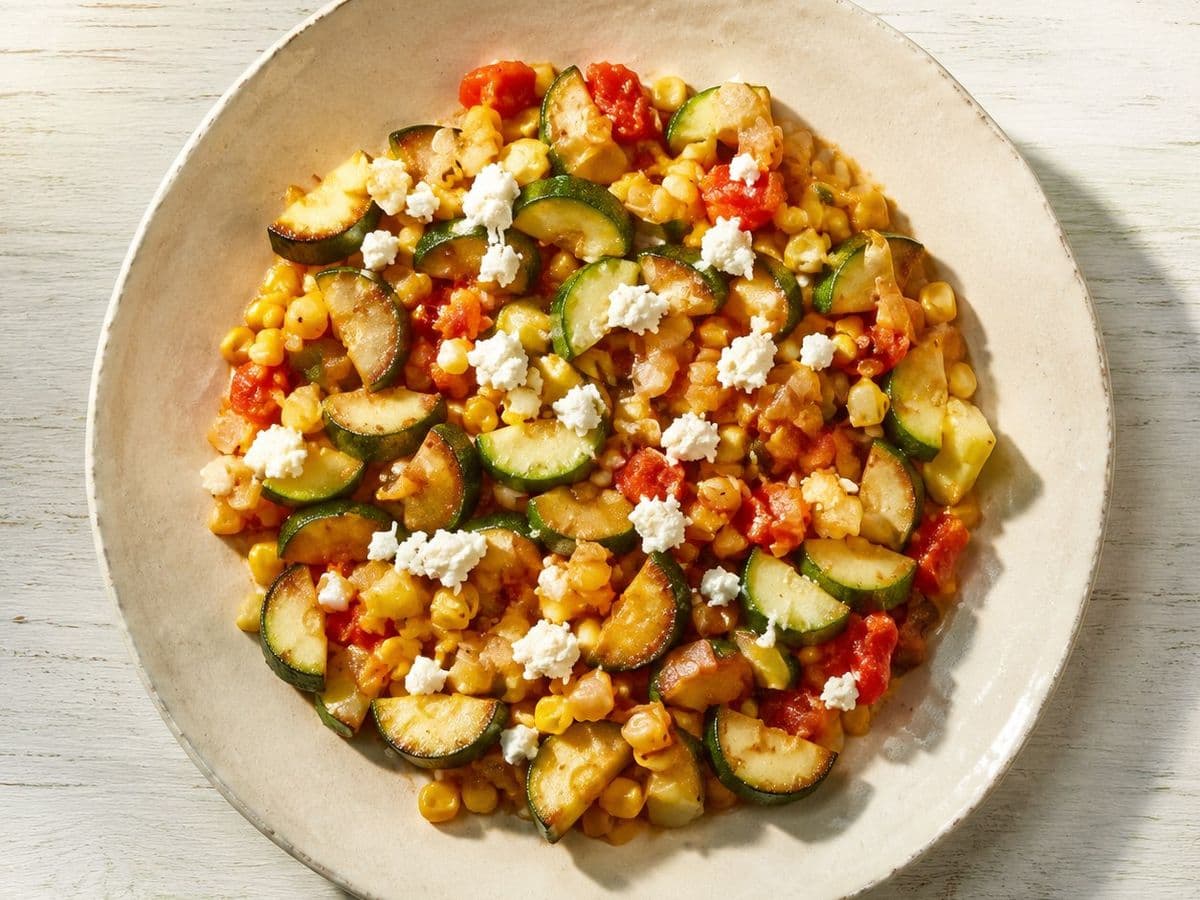 Calabacitas, plated as one serving.