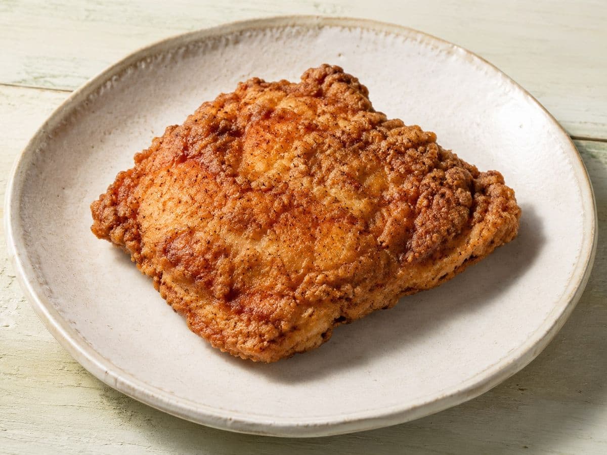 Southern Fried Chicken, plated as one serving.