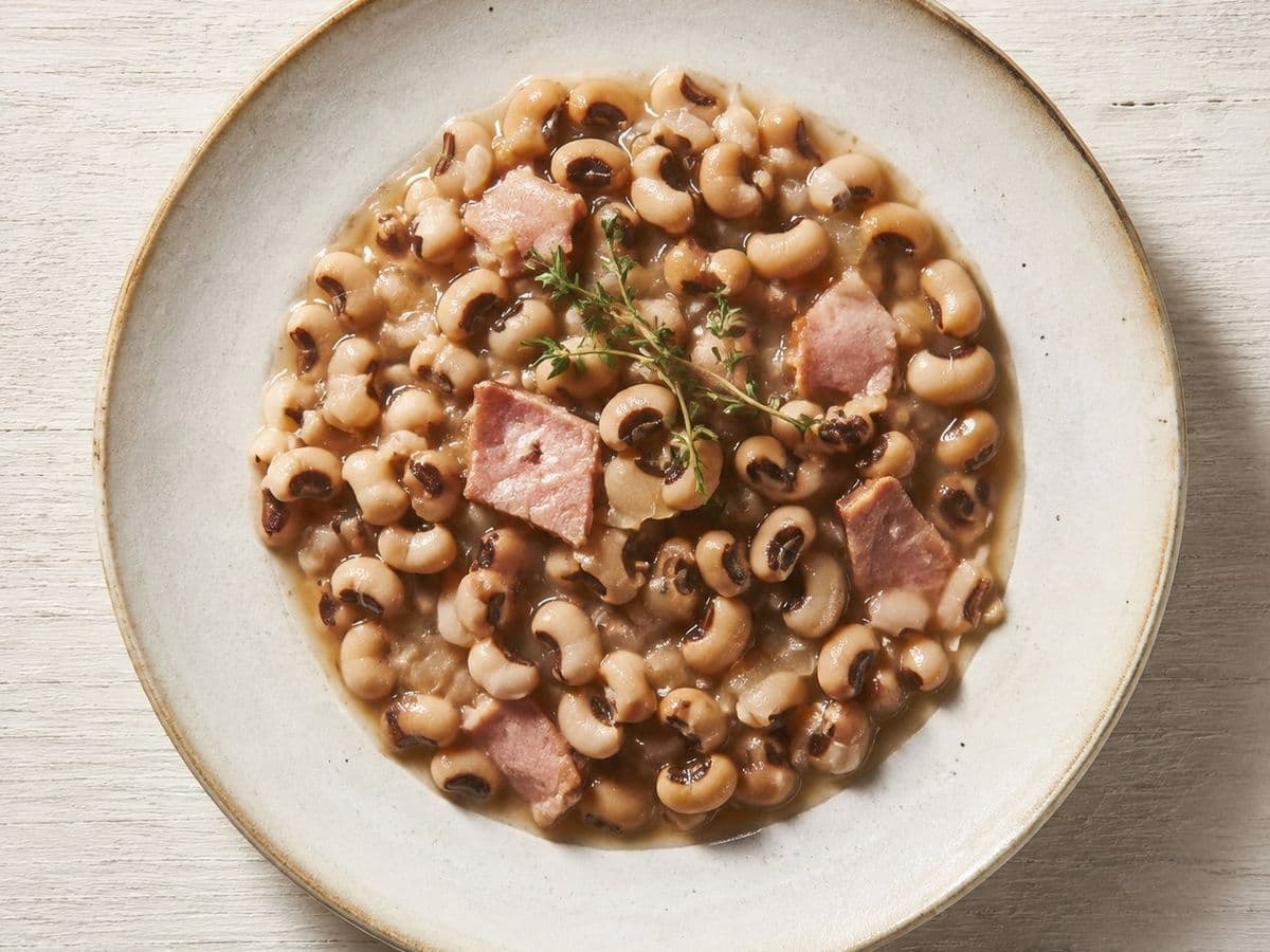 Black-Eyed Peas, plated as one serving.
