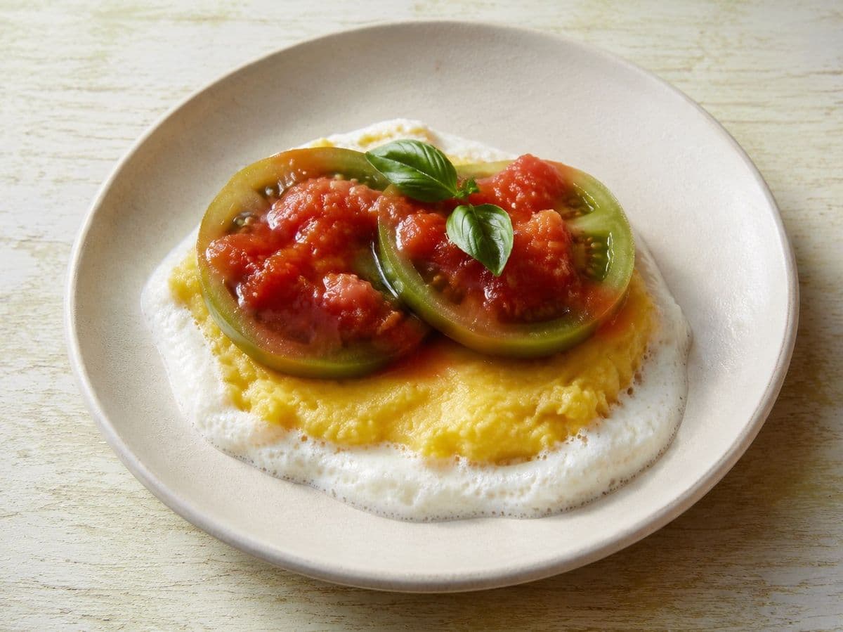 Fried Green Tomatoes, plated as one serving.