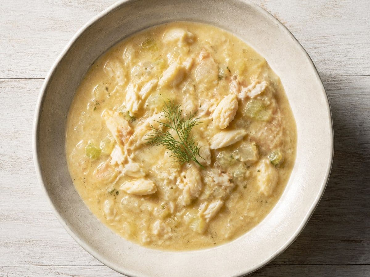 She-Crab Soup, plated as one serving.