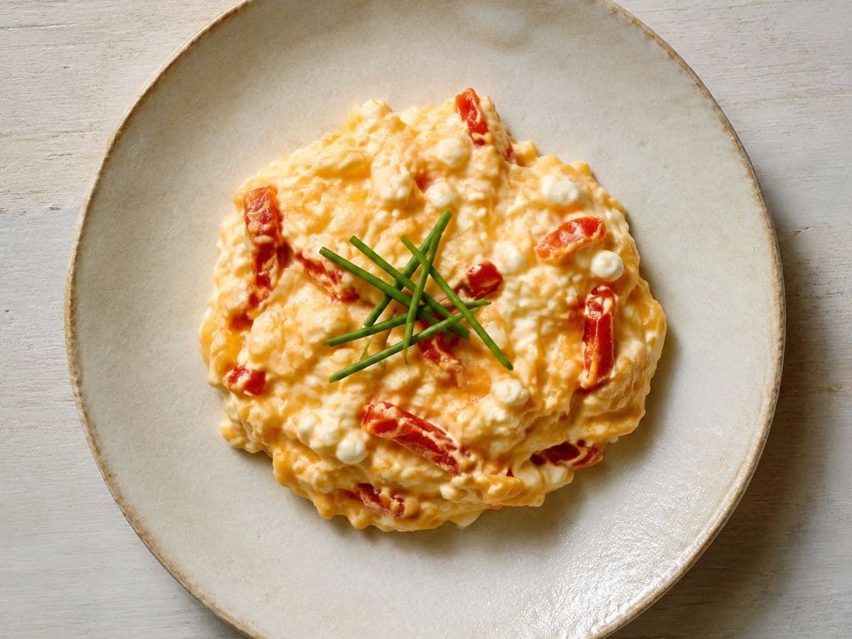 Pimento Cheese, plated as one serving.