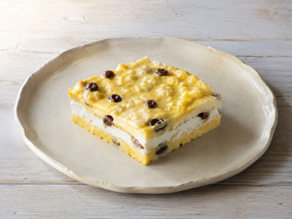 Lane Cake, plated as one serving.