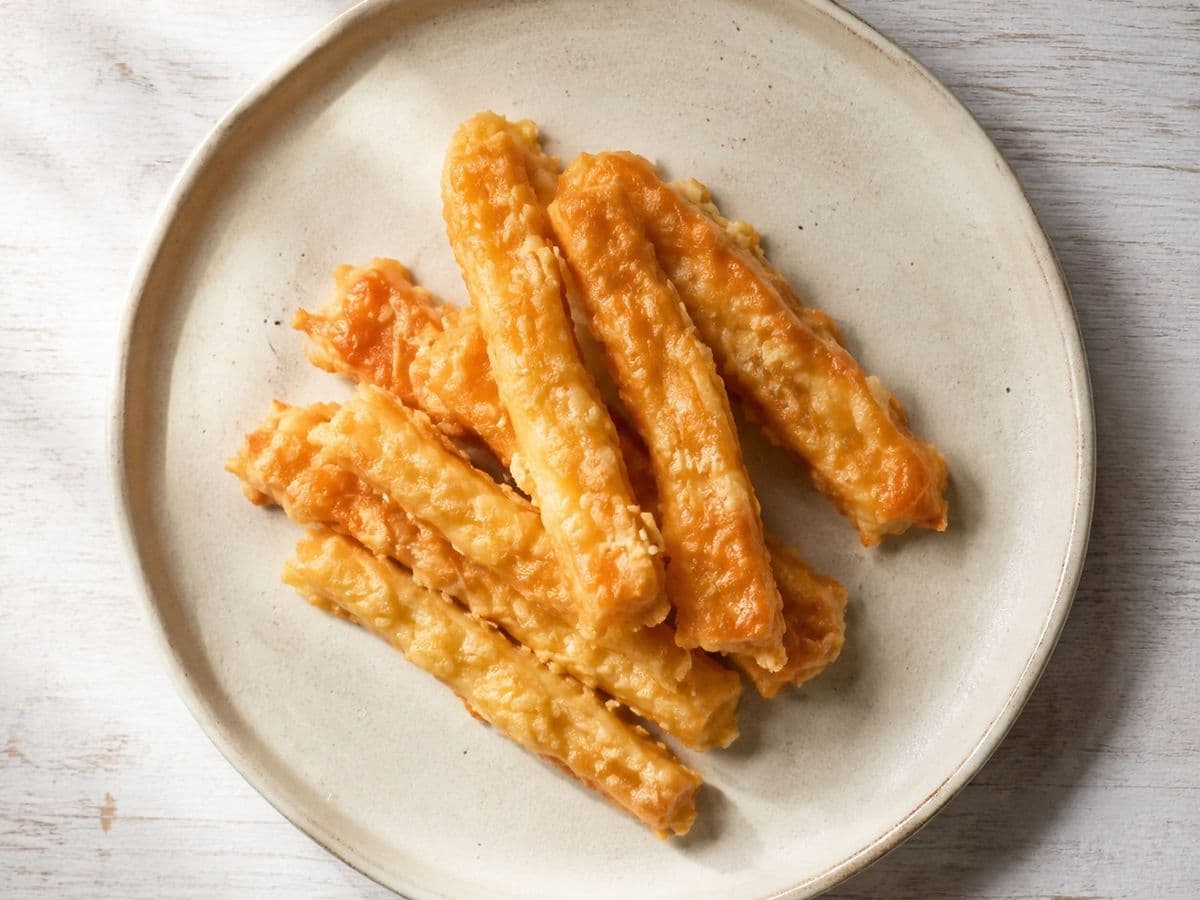 Cheese Straws, plated as one serving.