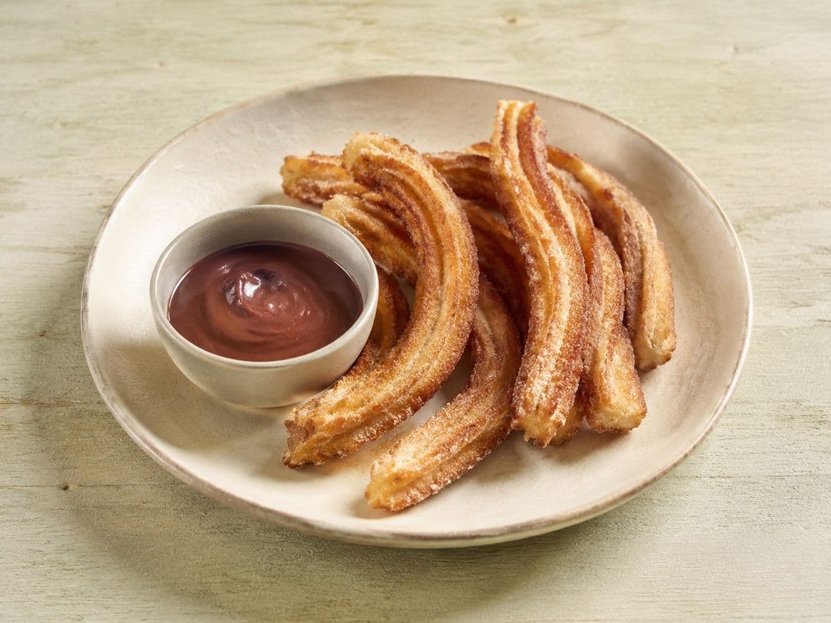 Churros, plated as one serving.