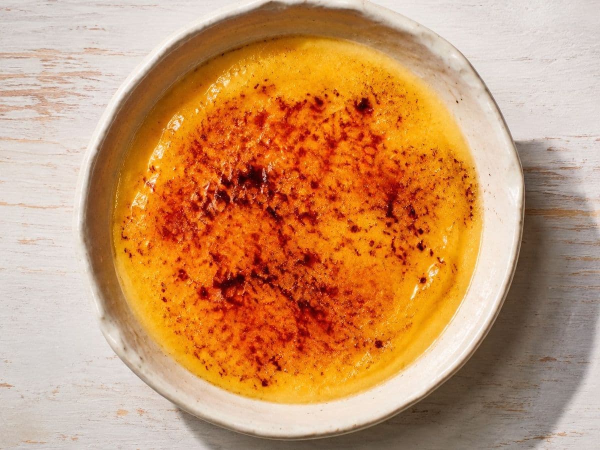 Crema Catalana, plated as one serving.