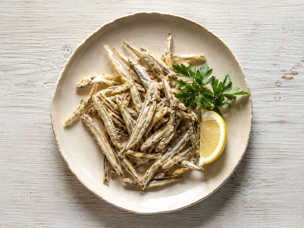 Pescaito Frito, plated as one serving.
