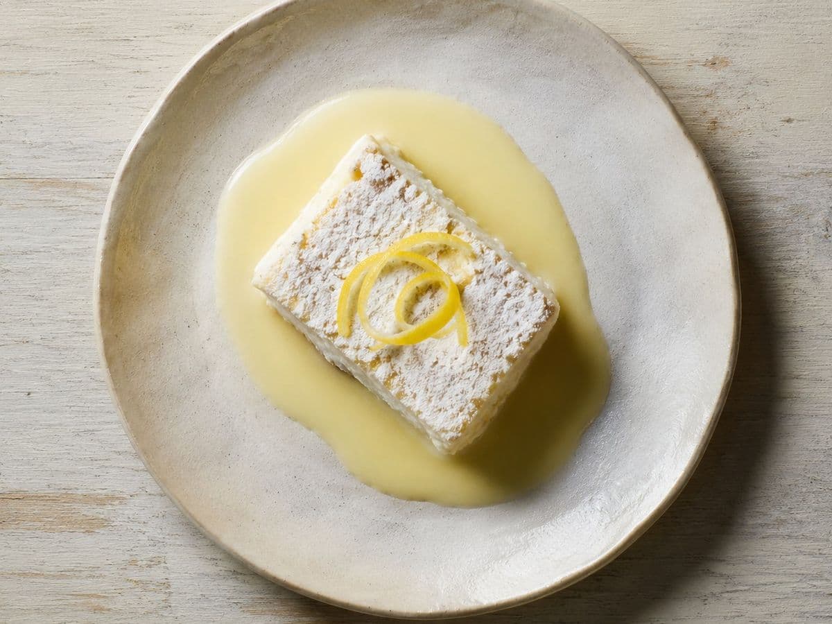 Leche Frita, plated as one serving.