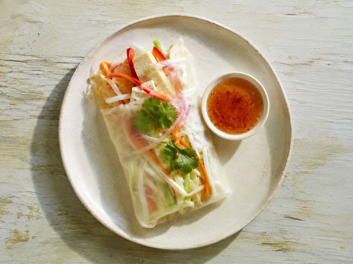 Spring Rolls, plated as one serving.
