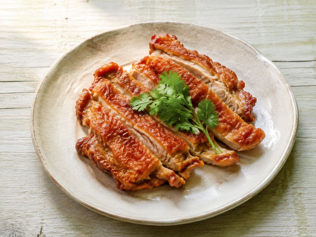 Thai Fried Chicken, plated as one serving.